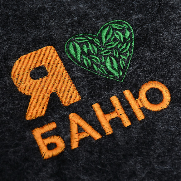 Коврик для бани с вышивкой (в ассортименте) серый, евро