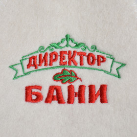Набор для бани 2 предмета (2 шапки с вышивкой), вышивка в ассортименте